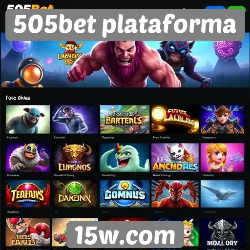 Variedade de jogos disponíveis na 505bet